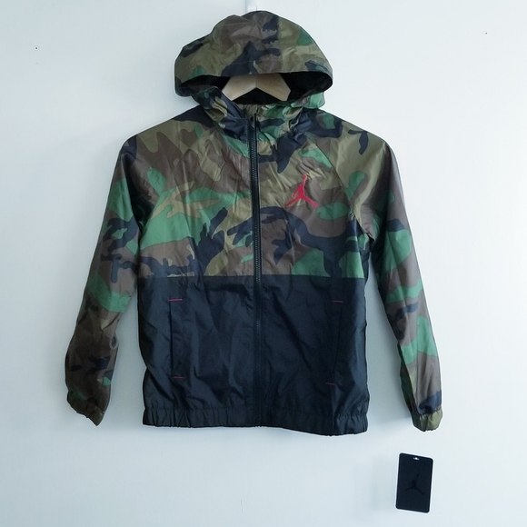 Jordan Boy's Camo Full-Zip Water-Repellent Hoodie Jacket NEW - Picture 3 of 15